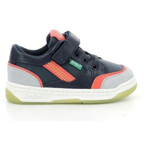 Kickers Kouic Sneakers voor kinderen, uniseks, marineblauw, grijs, oranje, 31 EU