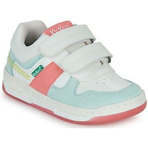 Kickers Kalido Sneakers voor kinderen, uniseks, wit, roze, blauw, 25 EU