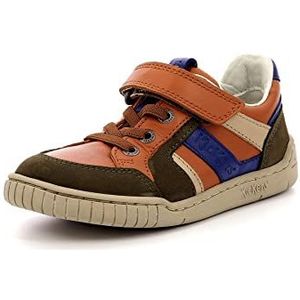 Kickers Windo sneakers voor jongens, Marron Clair Blauw, 24 EU