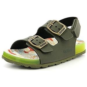 KICKERS Sunyva, sandalen, kaki surfgeel, 37 EU, kaki, geel, surf, 37 EU