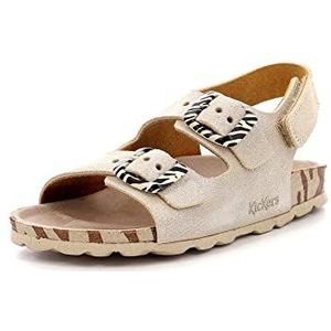 KICKERS Sunyva, sandalen voor meisjes, Zebra zilver