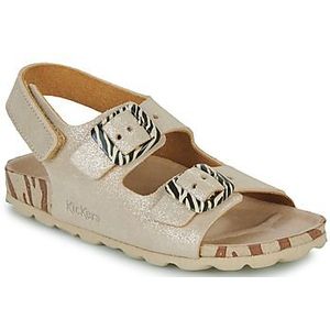 Leren kindersandalen Sunyva KICKERS¨ iriserend koper