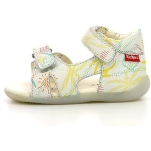 KICKERS Binsia-2 Sandalen voor meisjes, Witte Sunshine, 20 EU