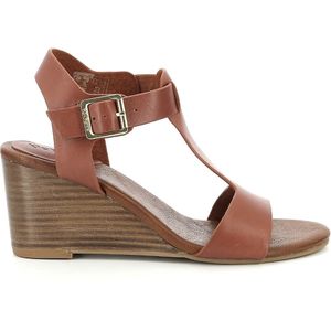 Leren sandalen met sleehak Kick Volage KICKERS. Leer materiaal. Maten 37. Kastanje kleur