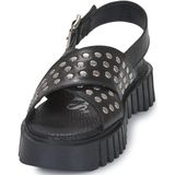 Kickers - Kick Fact - Sandalen - Zwart - Leren Bovenwerk