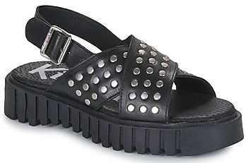 Kickers - Kick Fact - Sandalen - Zwart - Leren Bovenwerk