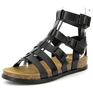 KICKERS Alexa, platte sandalen voor dames, zwart, 36 EU, zwart., 36 EU