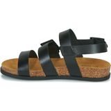 Kickers Kick Alana plateausandalen voor dames, zwart.
