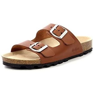 Kickers, Comfort Leren Sandalen Bruin, Dames, Maat:39 EU