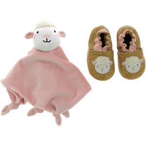 Robeez Sweet Sheep meisje + knuffelpantoffels, Lichte kameel, 17/18 EU