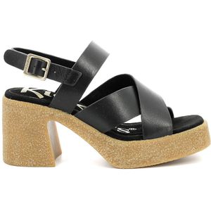 Sandalen met hak, in leer Kick Charlotte KICKERS. Leer materiaal. Maten 39. Zwart kleur