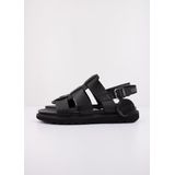 Kickers - Neosinead - Sandalen - Zwart - Leer
