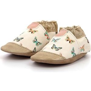 Robeez CRAZYBUTTERFLY, babyschoenen, wit, zilver, 25/26 EU, Wit en zilver., 25/26 EU