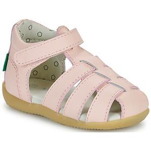 Gesloten sandalen in leer Bigflo-C KICKERS. Leer materiaal. Maten 21. Roze kleur