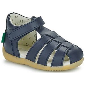 Gesloten sandalen in leer Bigflo-C KICKERS. Leer materiaal. Maten 21. Blauw kleur