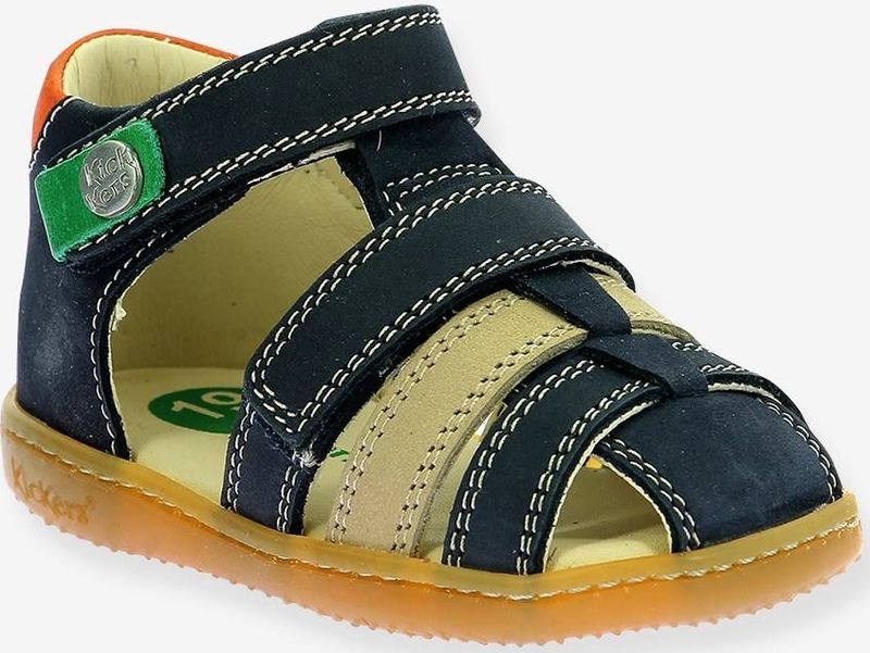 KICKERS - Bipod - Sandalen - Marineblauw - Leer