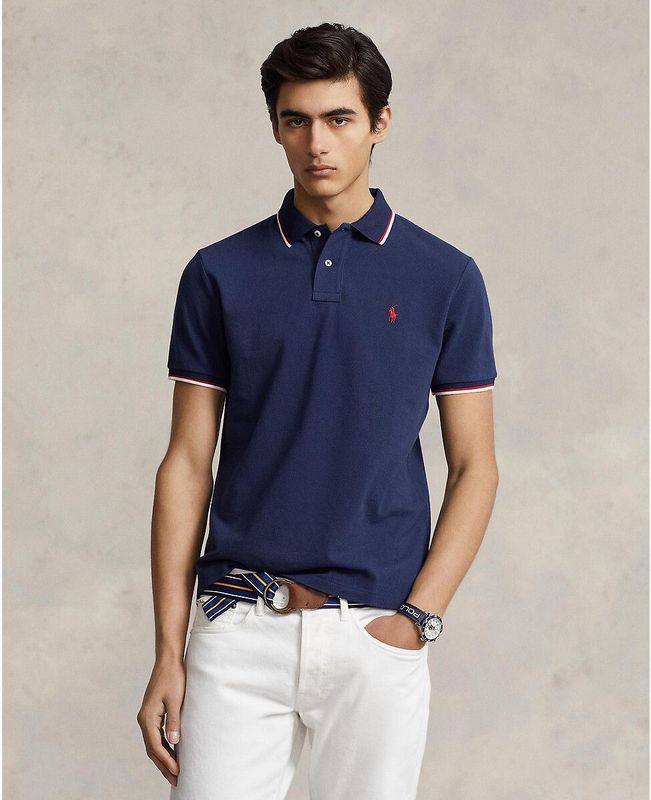 POLO Ralph Lauren Slim Fit Polo met Logo Newport Navy