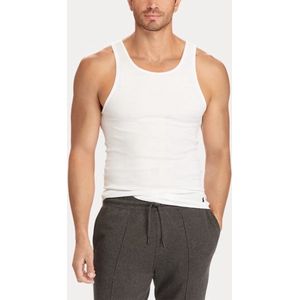 Polo Ralph Lauren - Tanktops - Wit - Katoen - Mouwloos - Geborduurde Details