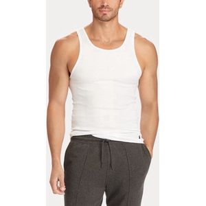POLO RALPH LAUREN - Set van 2 Effen Singlets - Wit en Beige - Katoen