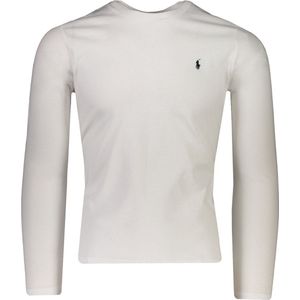 Ralph Lauren - T-shirt - Wit - Katoen - Lange Mouwen - Ronde Hals