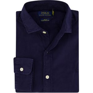Polo Ralph Lauren, Overhemden, Heren, Blauw, L, Katoen, Casual Donkerblauw Shirt Katoen