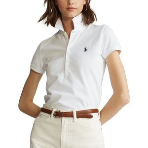 Polo Ralph Lauren - Julie Slim Korte Mouw - Wit - Casual Katoen