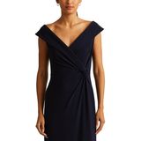 LAUREN RALPH LAUREN - Lange Jurk - Marineblauw - Polyester