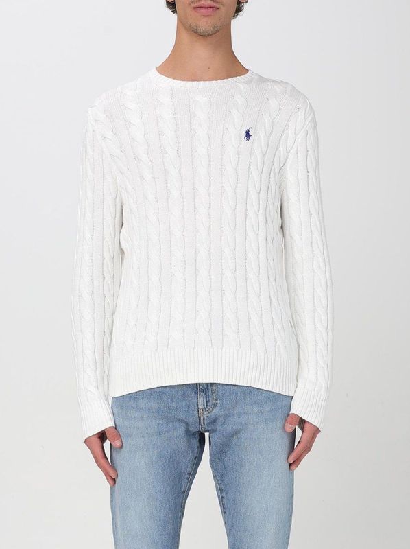Ralph Lauren - Kabelgebreide Trui - Wit - Katoen