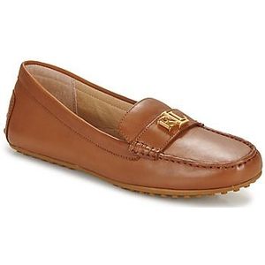 Ralph Lauren, Schoenen, Dames, Bruin, 37 EU, Leer, Instap Mocassins voor dames