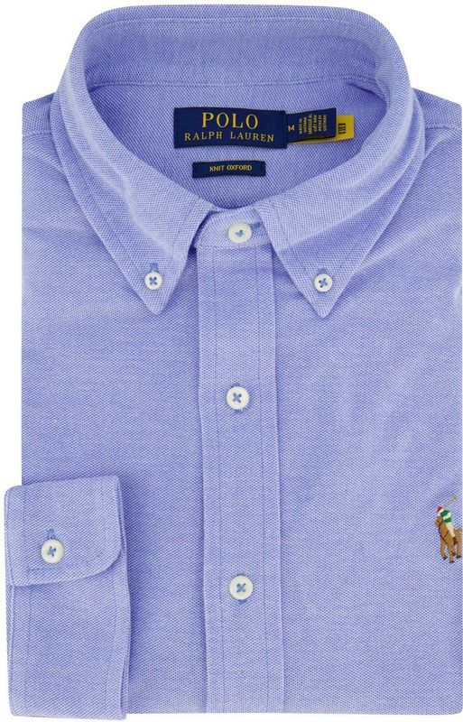 Polo Ralph Lauren - Overhemd - Blauw - Katoen - Normale Fit