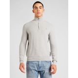 Polo Ralph Lauren - Mesh-Knit Quarter-Zip Jumper - Grijs - Katoen