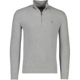 Polo Ralph Lauren - Mesh-Knit Quarter-Zip Jumper - Grijs - Katoen