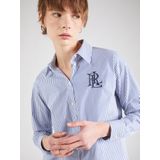 LAUREN RALPH LAUREN - Gestreept Hemd - Blauw/Wit - 95% Katoen, 5% Elasthan