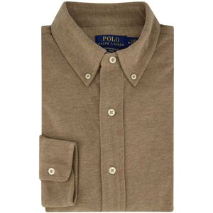 POLO Ralph Lauren Gemêleerd Slim Fit Overhemd Dark Taupe Heather