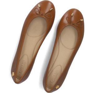 LAUREN RALPH LAUREN - Platte Ballerina's - Kastanje Kleur - Leer