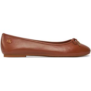 Ralph Lauren - Jayna Flats - Ballerina's - Bruin - Leer