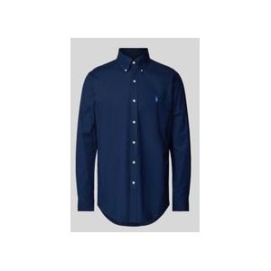 Polo Ralph Lauren - Blauw Katoenen Overhemd - Heren - Lange Mouwen