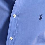 Polo Ralph Lauren - Overhemd - Blauw - Katoen - Stretch Poplin