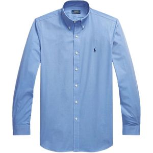Polo Ralph Lauren - Overhemd - Blauw - Katoen - Stretch Poplin