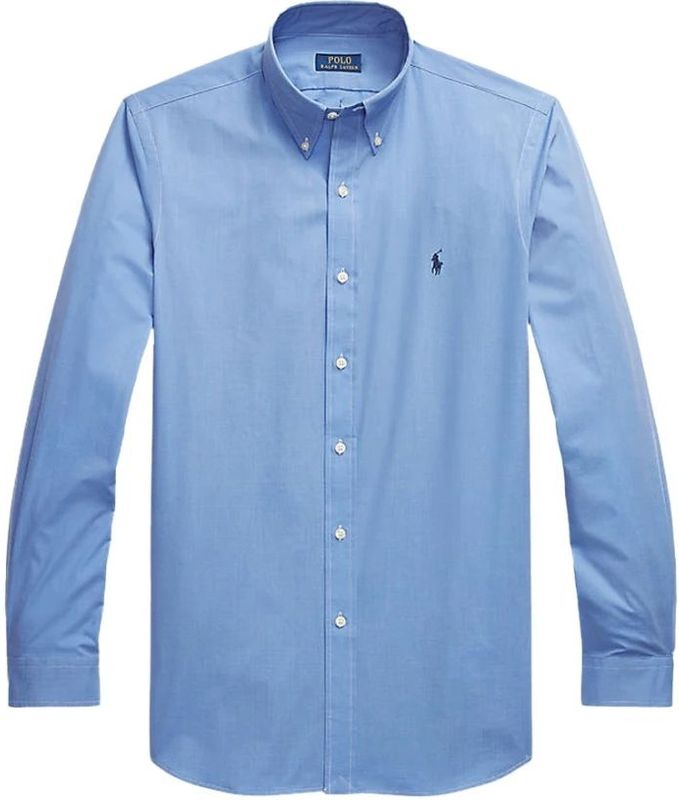 Polo Ralph Lauren - Overhemd - Blauw - Katoen - Stretch Poplin