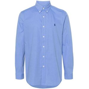 Polo Ralph Lauren - Casual Overhemd - Blauw - Katoenmix - Normale Fit