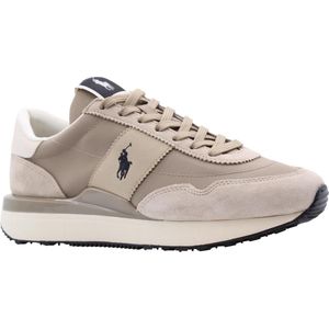 Ralph Lauren, Schoenen, Heren, Beige, 46 EU, Suède, Beige Lage Top Sneakers Train 89