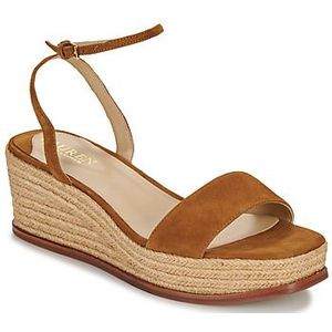 Lauren Ralph Lauren - LEONA-ESPADRILLES-WEDGE - Sandalen - Bruin
