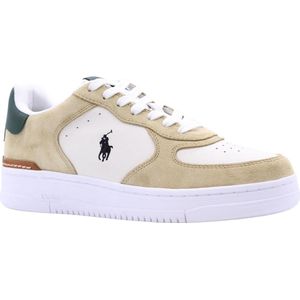 Ralph Lauren Master Court sneaker van suède met leren details