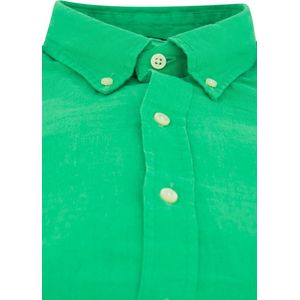 Polo Ralph Lauren - Overhemd - Groen - Linnen - Slim Fit