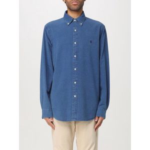 Polo Ralph Lauren - Overhemd - Blauw - 100% Katoen - Button-down Kraag