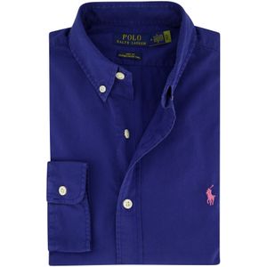 Polo Ralph Lauren - Overhemd - Blauw - Katoen - Slim Fit