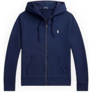 Ralph Lauren - Sweatshirt - Blauw - Katoen - Met Rits en Capuchon