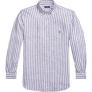 Polo Ralph Lauren, Heren, Overhemden, Blauw, Maat: 3XL Linnen,