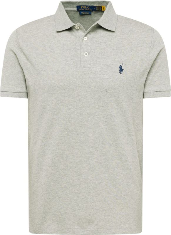 Polo Ralph Lauren - Shirt - Grijs - Katoen - Polokraag, Knoopsluiting, Normale Pasvorm